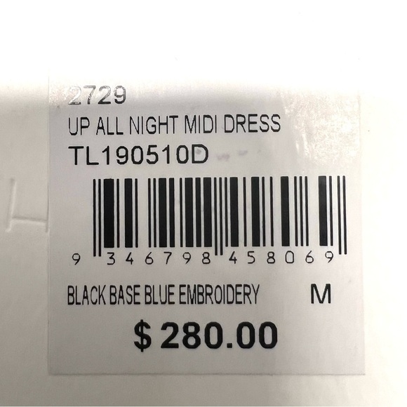 Talulah La Maison NWT Up All Night Swiss Dot Floral Embroidery Midi Dress Medium - Picture 13 of 15